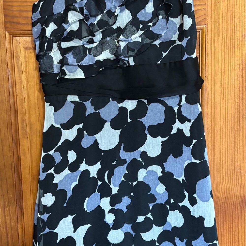 The Limited Strapless Black and Blue Dress